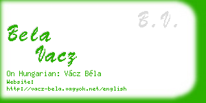 bela vacz business card