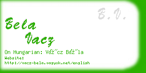 bela vacz business card